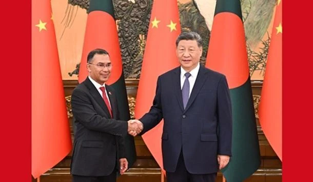 习近平会见孟加拉国总理塔里克